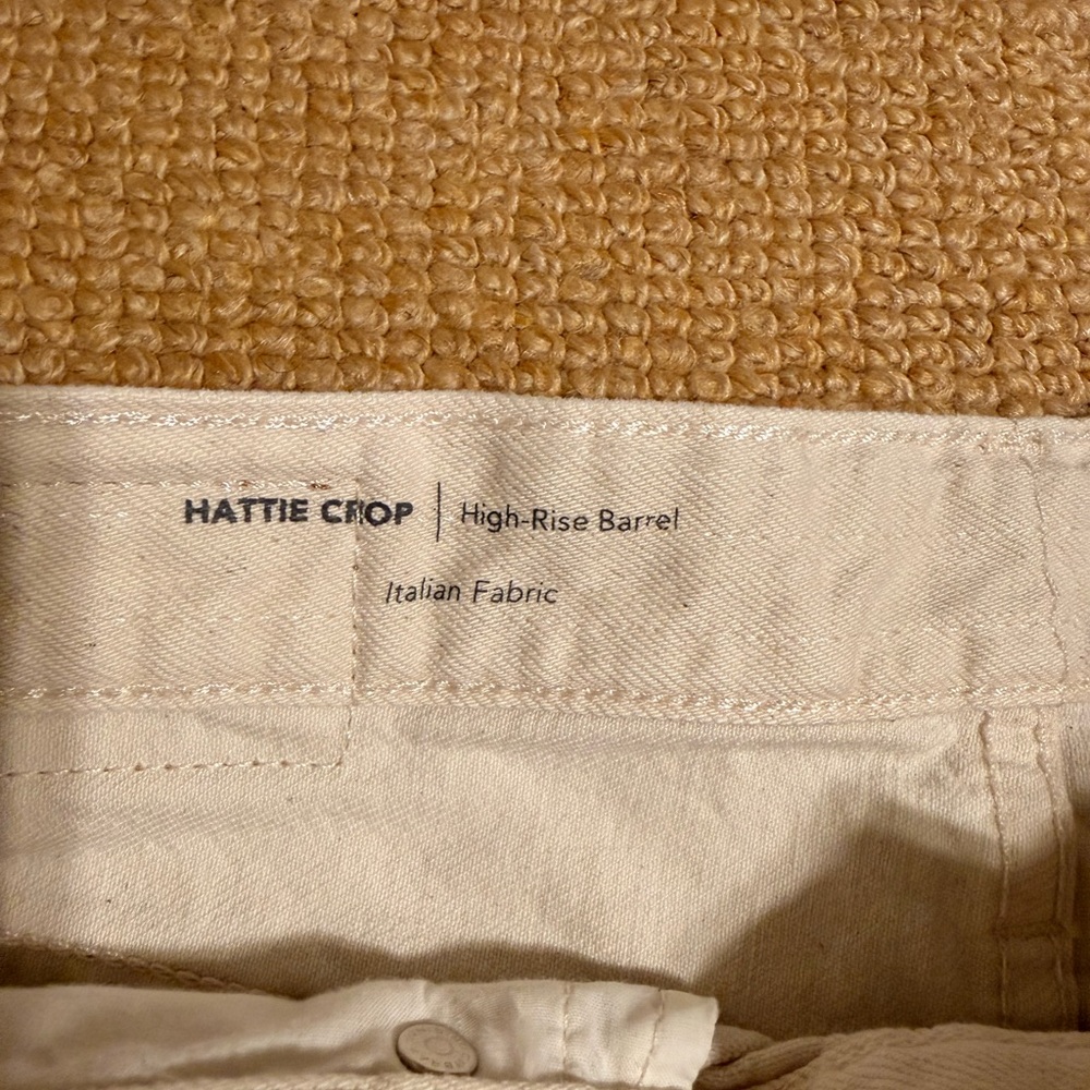 Ag Adriano Goldschmied Hattie Crop Jean High-Rise Barrel in Opal Stone size 27 - Picture 9 of 13